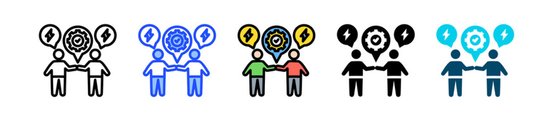 Conflict Resolution Icon Collection With Multiple Styles