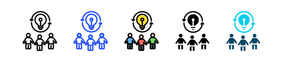 Team Update Icon Collection With Multiple Styles