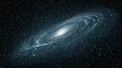 Obraz premium Spiral galaxy in the vast expanse of space.