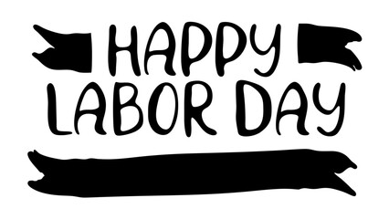Happy Labor Day Hand Lettered Calligraphy