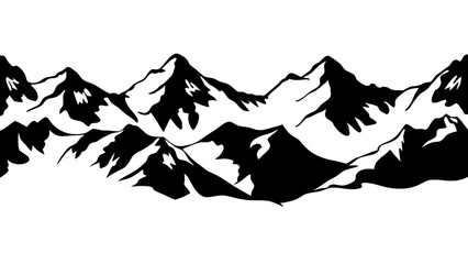 Obraz premium mountains silhouettes on tranparent background