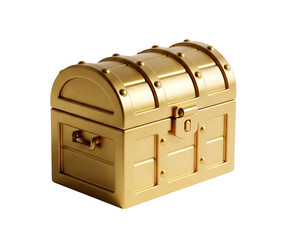 Treasure Chest Minimalist 3D Rendering in a Soft And Smooth Renderer