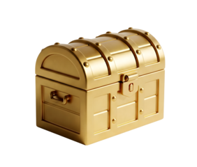 Treasure Chest Minimalist 3D Rendering in a Soft And Smooth Renderer