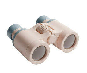 Binoculars Minimalist 3D Rendering in a Soft And Smooth Renderer