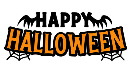 Happy Halloween Text Vector