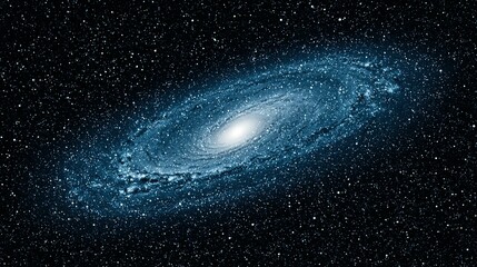 Obraz premium Spiral galaxy in a vast expanse of space.