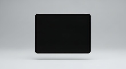Sleek Modern Tablet Device with Black Screen Display on a Clean Background