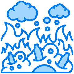 Waste Incineration Pollution Icon