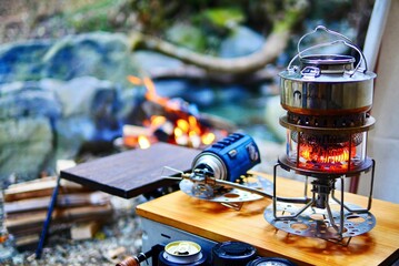 hot drink in the garden