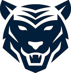  tiger face vector icon for designs, zoo flyers, or fun animal collections.

