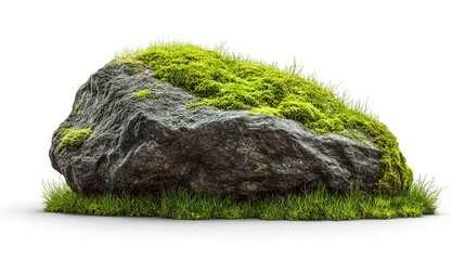 green grass isolated on white background