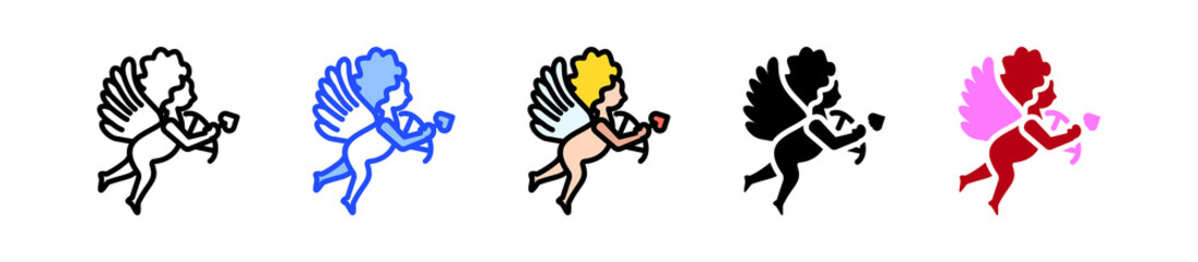 Cupid Icon Collection With Multiple Styles