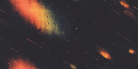 Vector seamless pattern, Distressed scratches film grain texture with heavy noise, abstract dirty light leaks photo overlay effect background, warm color grainy shaped film burn, grunge texture