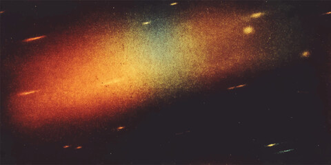 Vector seamless pattern, Distressed scratches film grain texture with heavy noise, abstract dirty light leaks photo overlay effect background, warm color grainy shaped film burn, grunge texture