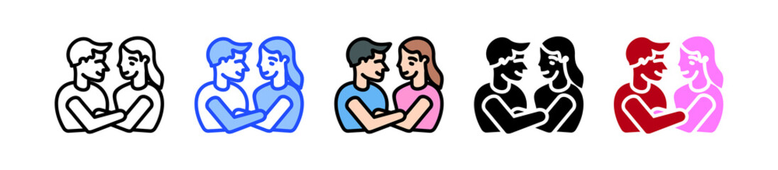 Couple Icon Collection With Multiple Styles