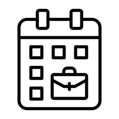 Obraz premium Work Calendar Icon