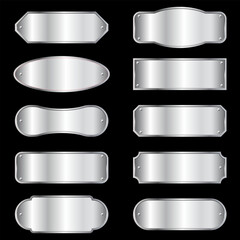 Luxury Silver Metal Plate Collection, Metal Plates and Signs for Signs and Labels