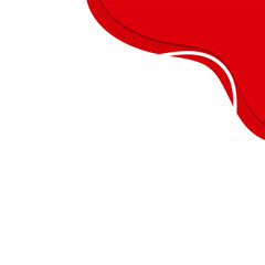 Indonesian Flag Wave Border for Independence Day Frame