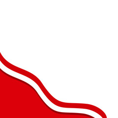 Fototapeta premium Indonesian Flag Wave Border for Independence Day Frame