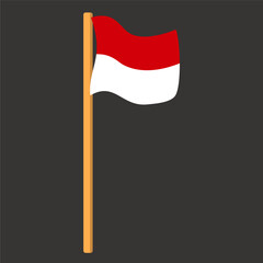 Indonesian Waving Flag. Indonesian Independence Day