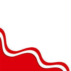 Indonesian Flag Wave Border for Independence Day Frame