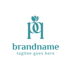 Letters PQ Beauty Lowercase Logo, symbolizing sophistication, style, and timeless beauty