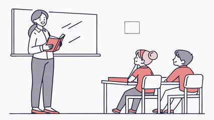 Business people work on computers at desks in a lively office meeting
