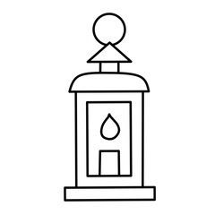  lantern icon vector