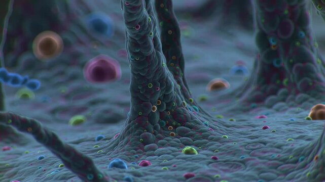 Microscopic structure illustration