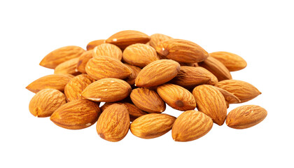 Apricot Kernels Close up Isolated on White Background.