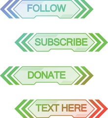 Various frames for streamers vector illustration