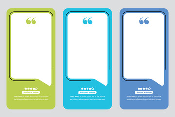 3D bubble banner, quote, infographic. Social media post template design for quotes. Blank speech bubbles, quote bubbles and text boxes. illustration design