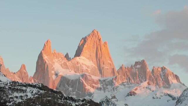 Fitz Roy at Sunrise Zoom In