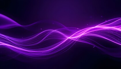 Futuristic Purple Glowing Lines Background with Light Trails for Tech and Digital Designs