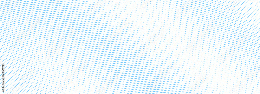 Poster abstract blue wave dotted line background. light blue dynamic dash stripe texture. warped and curved