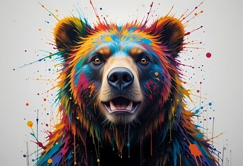 Creative Beer Portrait in Bold Paint Strokes