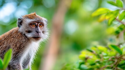 Obraz premium Close-up monkey in forest