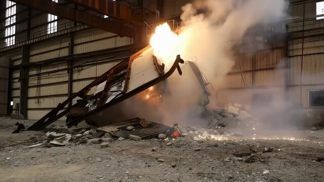 Spectacular Controlled Demolition of an Industrial Silo with Explosive Detonation