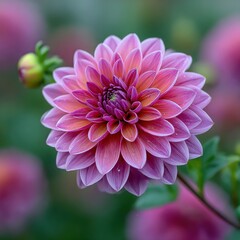 Close-up of a vibrant dahlia