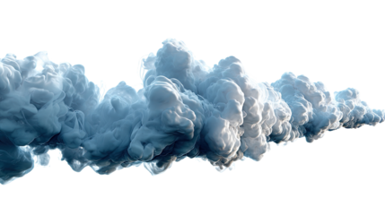 Ephemeral Cloudscape: A mesmerizing, low-angle view of billowing, wispy clouds. They float gracefully against an empty canvas, their forms sculpted by unseen forces.