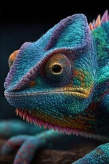 Fototapeta premium Close-up vibrant chameleon