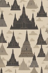 Serene Asian Temples A Collection of Architectural Illustrations