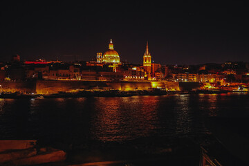 La Valetta nocą