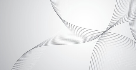Elegant gray background with subtle wave-like lines creating a serene and minimalist effect, forming gentle curves and arcs against a soft gradient of light gray and white tones