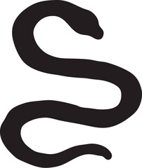 Snake Silhouette Vector Set | Curved Reptile Clipart Icon Design