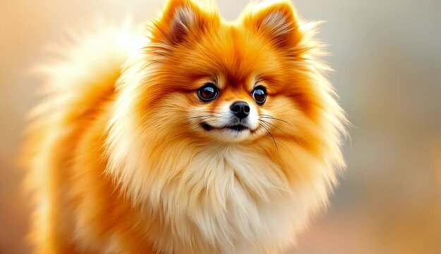 Adorable Pomeranian Dog Portrait