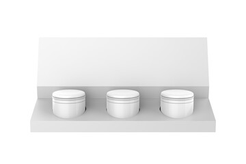 Luxury plastic magnetic paper container boxes designed for packaging matcha, loose tea, coffee, cookies, and other food products. 3d illustration