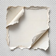 Realistic Torn Paper Texture Background Collection &ndash; High-Resolution Blank and Crumpled Paper Edge Effects for Collage, Scrapbook, and Graphic Design Projects