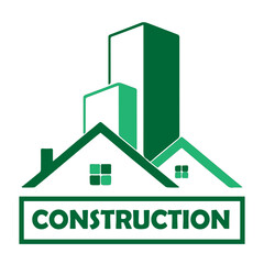 construction houses and buildings vector