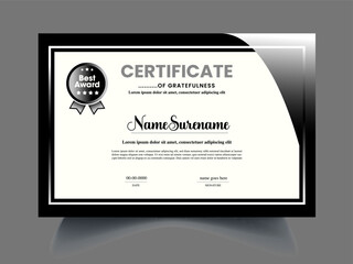 Certificate design sample for create professional certificate